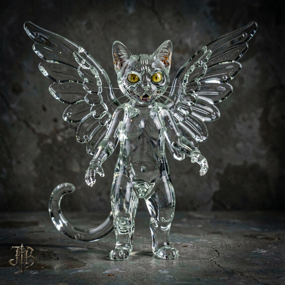 Creepy Glass Cat